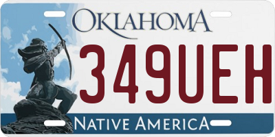 OK license plate 349UEH