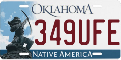 OK license plate 349UFE