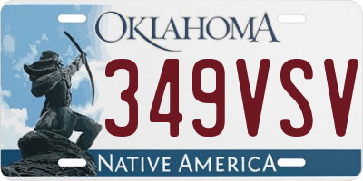 OK license plate 349VSV