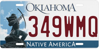 OK license plate 349WMQ