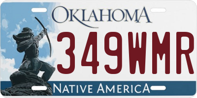 OK license plate 349WMR