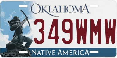 OK license plate 349WMW