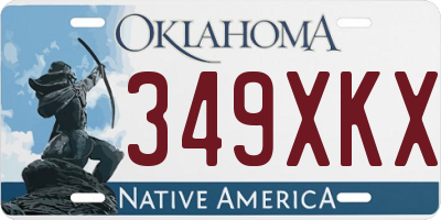 OK license plate 349XKX