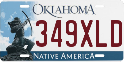 OK license plate 349XLD