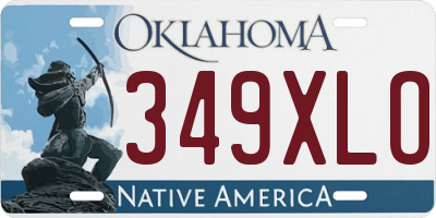 OK license plate 349XLO
