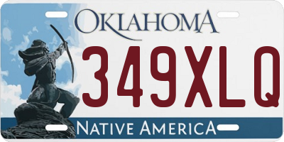 OK license plate 349XLQ