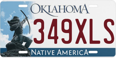 OK license plate 349XLS