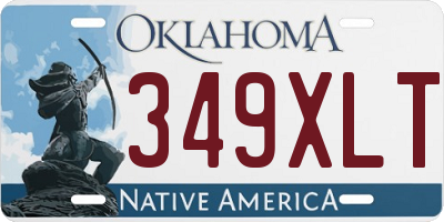OK license plate 349XLT