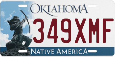 OK license plate 349XMF