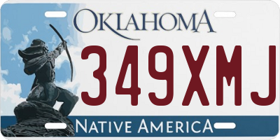 OK license plate 349XMJ
