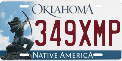OK license plate 349XMP
