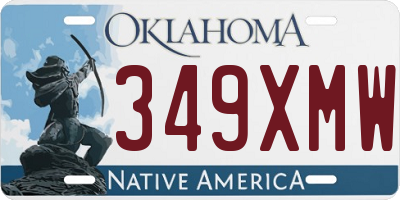 OK license plate 349XMW
