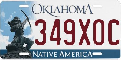 OK license plate 349XOC