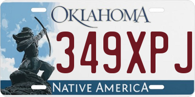 OK license plate 349XPJ