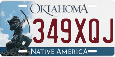 OK license plate 349XQJ