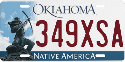 OK license plate 349XSA