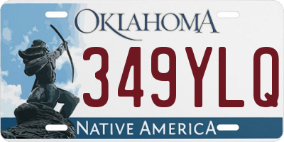 OK license plate 349YLQ