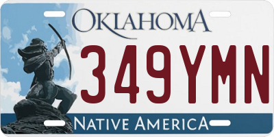 OK license plate 349YMN