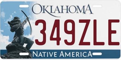 OK license plate 349ZLE