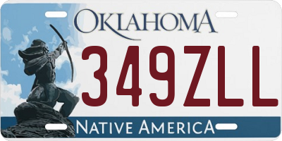 OK license plate 349ZLL