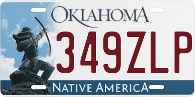 OK license plate 349ZLP