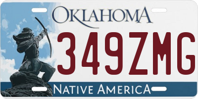 OK license plate 349ZMG