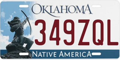 OK license plate 349ZQL