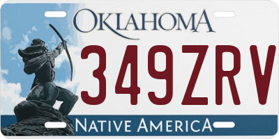 OK license plate 349ZRV