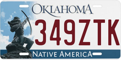 OK license plate 349ZTK