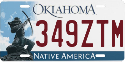 OK license plate 349ZTM