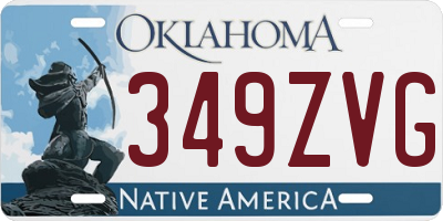 OK license plate 349ZVG