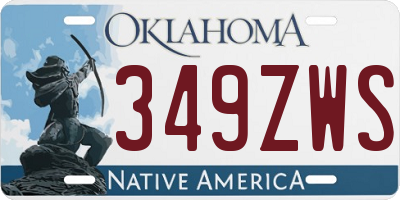 OK license plate 349ZWS