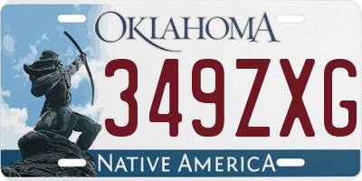 OK license plate 349ZXG