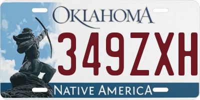 OK license plate 349ZXH