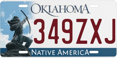 OK license plate 349ZXJ