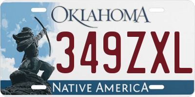 OK license plate 349ZXL