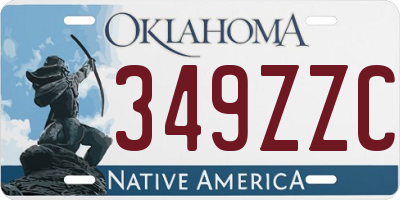 OK license plate 349ZZC