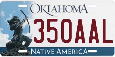 OK license plate 350AAL