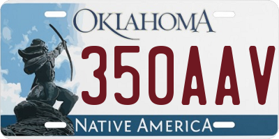 OK license plate 350AAV