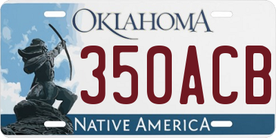 OK license plate 350ACB