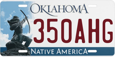 OK license plate 350AHG