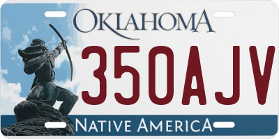 OK license plate 350AJV