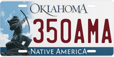 OK license plate 350AMA