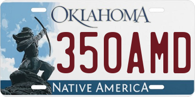 OK license plate 350AMD