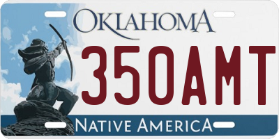 OK license plate 350AMT