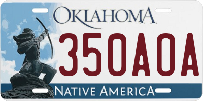 OK license plate 350AOA