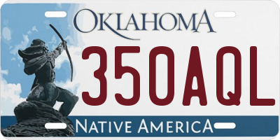 OK license plate 350AQL