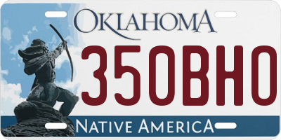 OK license plate 350BHO