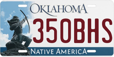 OK license plate 350BHS