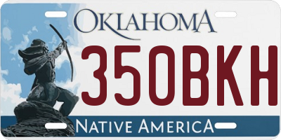 OK license plate 350BKH